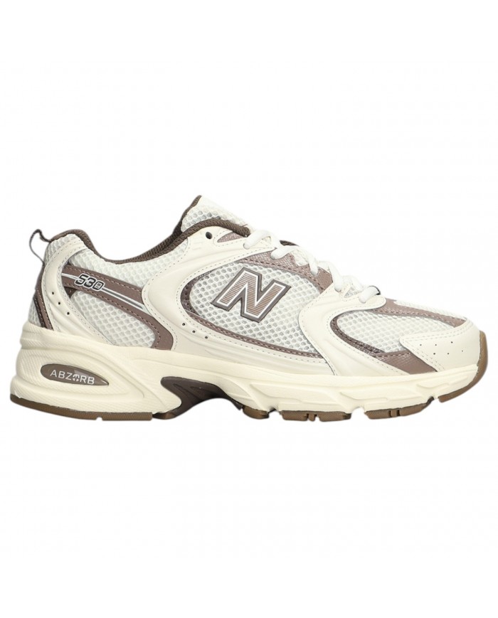 Sneakers Uomo New Balance Unisex 530 Mesh Leather Natural White Brown