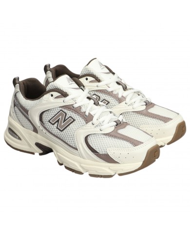 Sneakers Uomo New Balance Unisex 530 Mesh Leather Natural White Brown