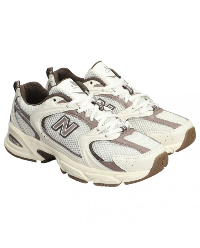Sneakers Uomo New Balance Unisex 530 Mesh Leather Natural White Brown