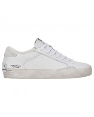 Sneaker Donna Crime London Distressed Suede Leather White