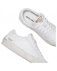 Sneaker Donna Crime London Distressed Suede Leather White