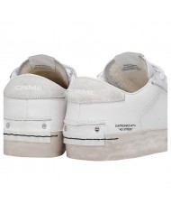 Sneaker Donna Crime London Distressed Suede Leather White