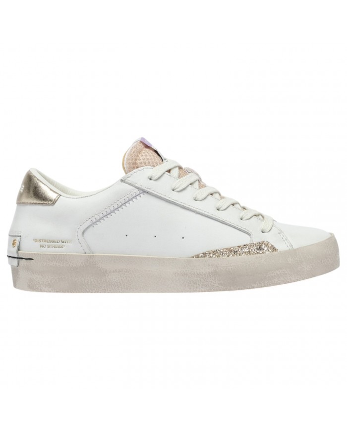 Sneaker Donna Crime London Distressed Suede Leather Sheer Lilac