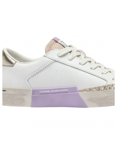 Sneaker Donna Crime London Distressed Suede Leather Sheer Lilac