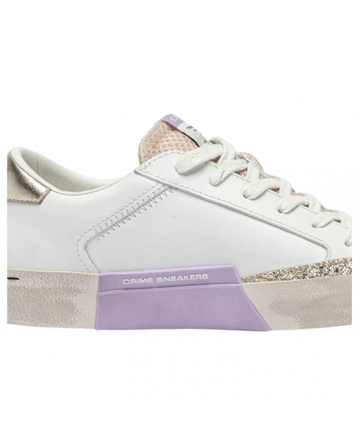 Sneaker Donna Crime London Distressed Suede Leather Sheer Lilac