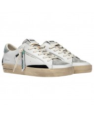 Sneakers Crime London Uomo SK8 Leather Suede White Frost