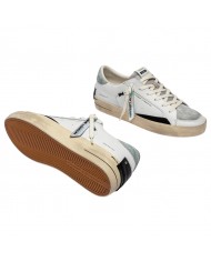 Sneakers Crime London Uomo SK8 Leather Suede White Frost