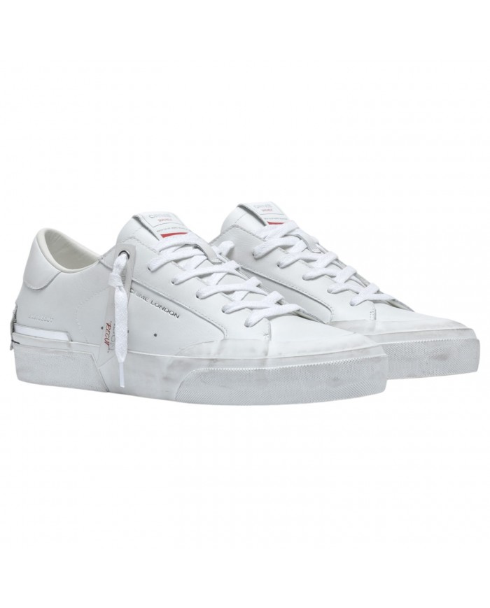 Sneaker Crime London Uomo Recut Low Leather White