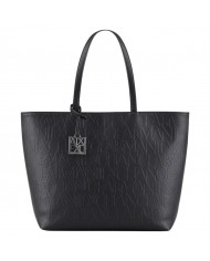 Shopper Donna Armani Exchange Shopper Logo Rialzato Leather Black