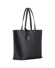 Shopper Donna Armani Exchange Shopper Logo Rialzato Leather Black