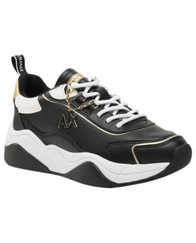 Sneaker Armani Exchange Donna Charme Logo Leather Black