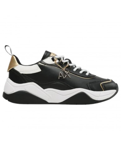 Sneaker Armani Exchange Donna Charme Logo Leather Black