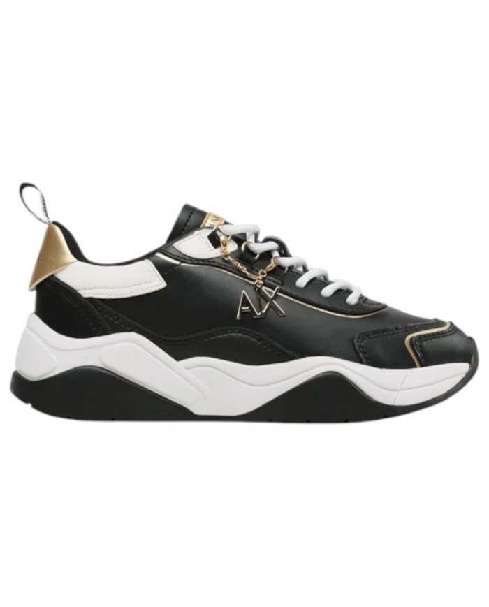Sneaker Armani Exchange Donna Charme Logo Leather Black