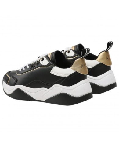 Sneaker Armani Exchange Donna Charme Logo Leather Black