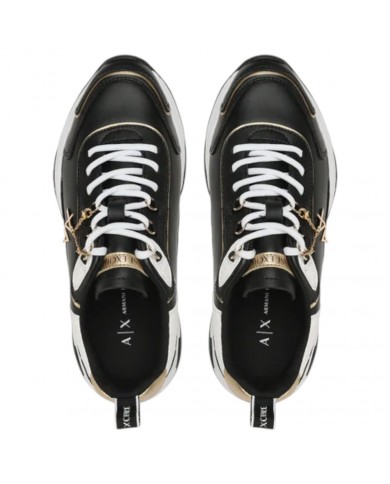 Sneaker Armani Exchange Donna Charme Logo Leather Black