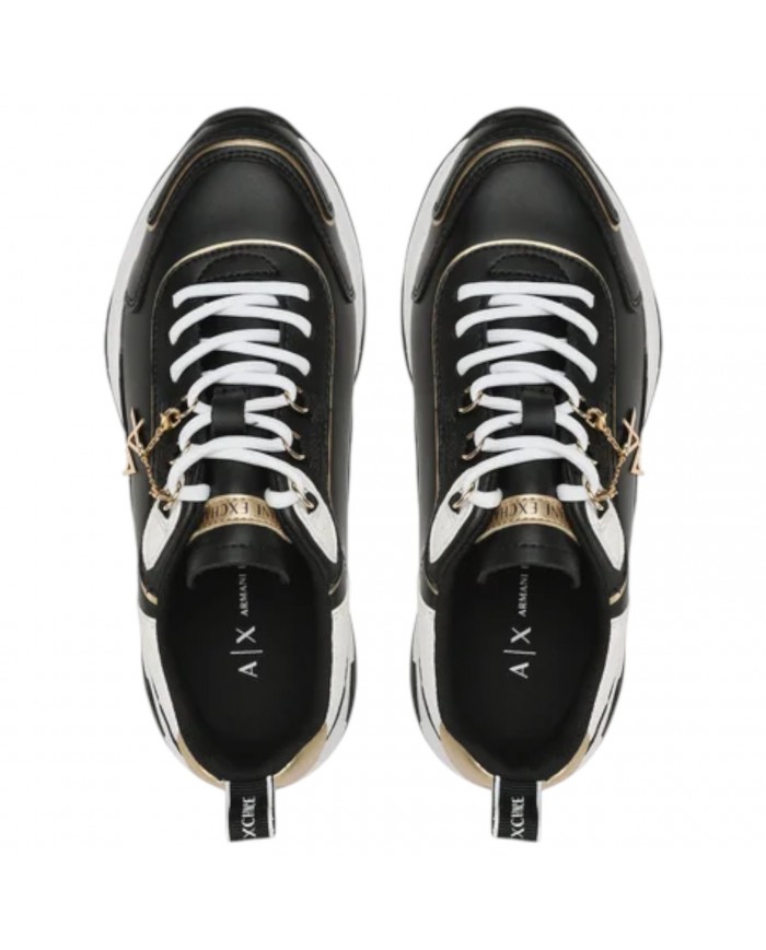 Sneaker Armani Exchange Donna Charme Logo Leather Black