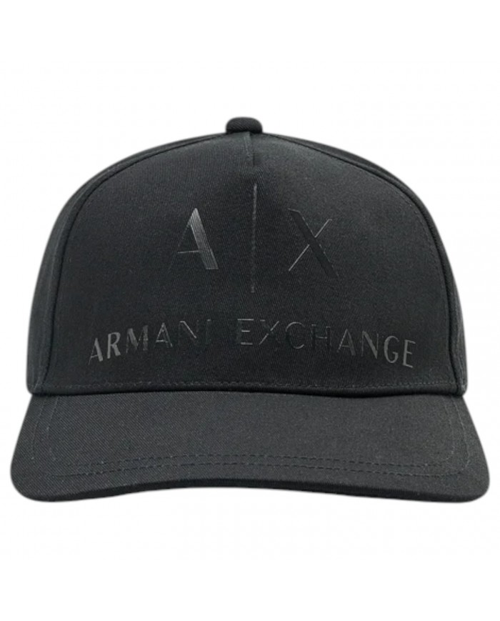 Cappello Donna Armani Exchange Unisex Baseball Hat AX Logo Cotone Black