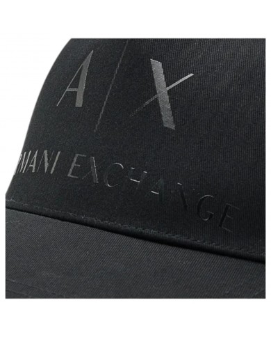 Cappello Donna Armani Exchange Unisex Baseball Hat AX Logo Cotone Black