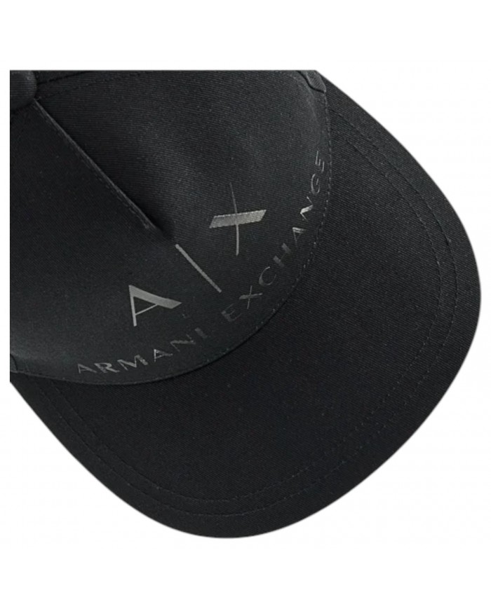 Cappello Donna Armani Exchange Unisex Baseball Hat AX Logo Cotone Black