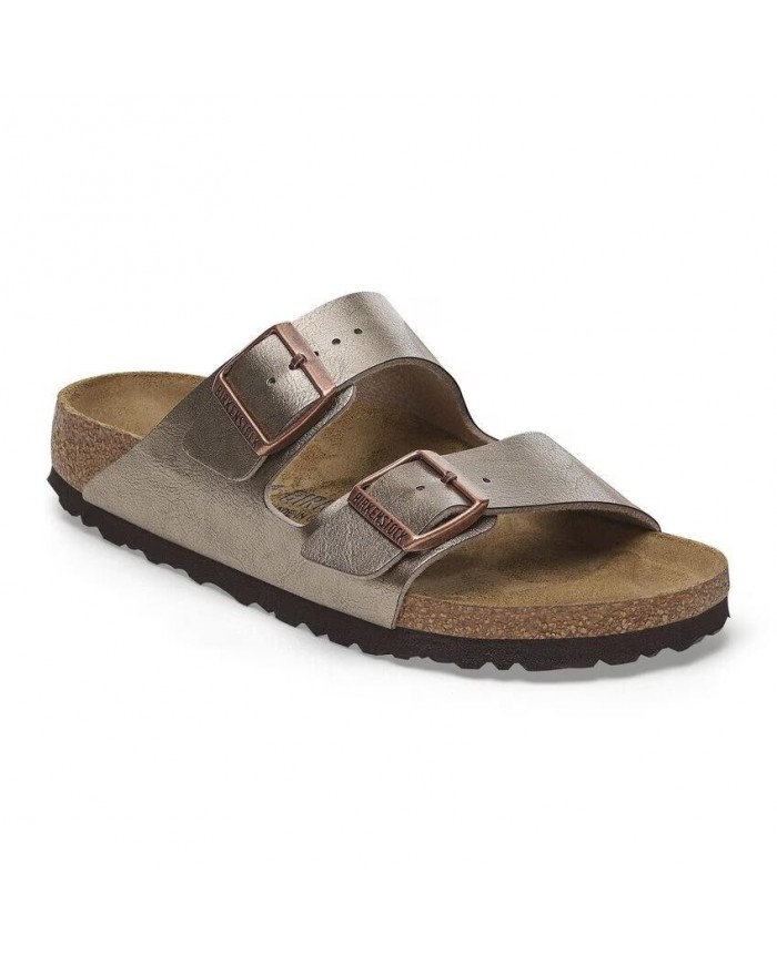 Sandalo Donna Birkenstock Unisex Arizona Birko Flor Graceful Taupe