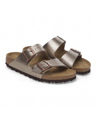 Sandalo Donna Birkenstock Unisex Arizona Birko Flor Graceful Taupe