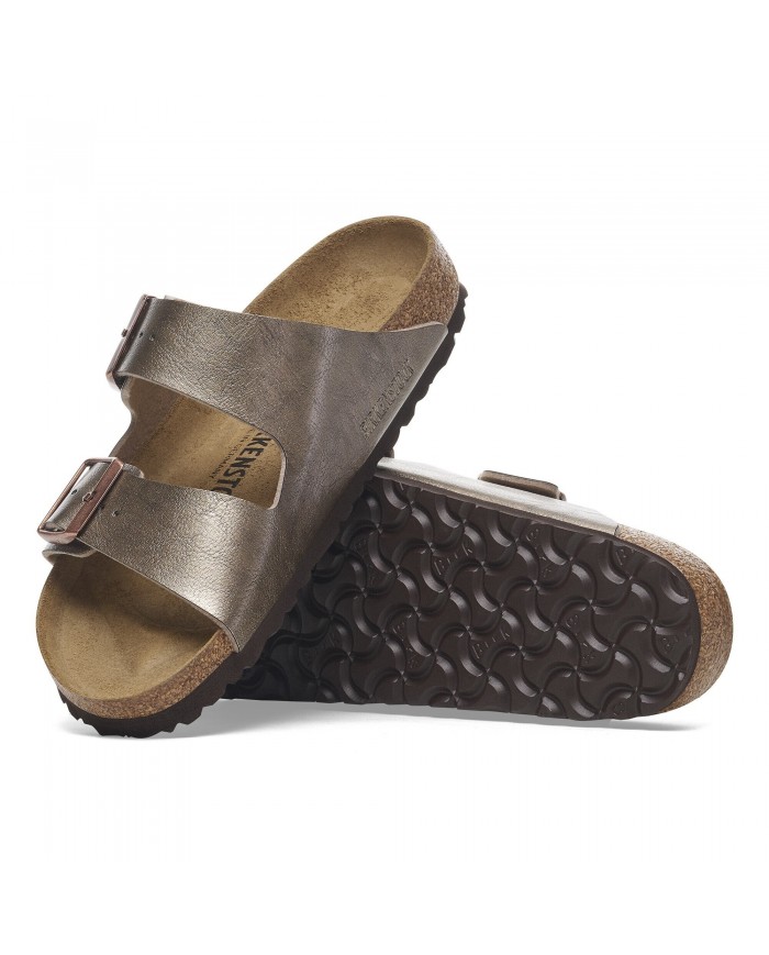 Sandalo Donna Birkenstock Unisex Arizona Birko Flor Graceful Taupe