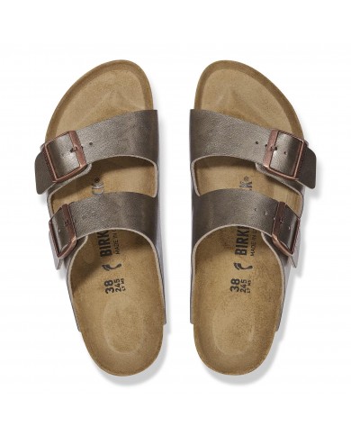 Sandalo Donna Birkenstock Unisex Arizona Birko Flor Graceful Taupe