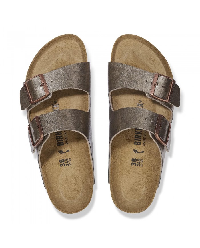 Sandalo Donna Birkenstock Unisex Arizona Birko Flor Graceful Taupe