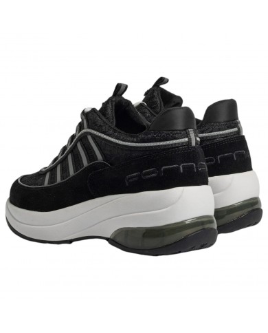 Sneakers Fornarina Glam Donna Platform Leather Black