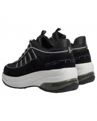 Sneakers Fornarina Glam Donna Platform Leather Black