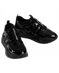 Sneaker Donna Armani Exchange Chunky Logata Mesh Leather Black