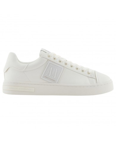 Sneaker Uomo Armani Exchange Patch Logo Leather Off White