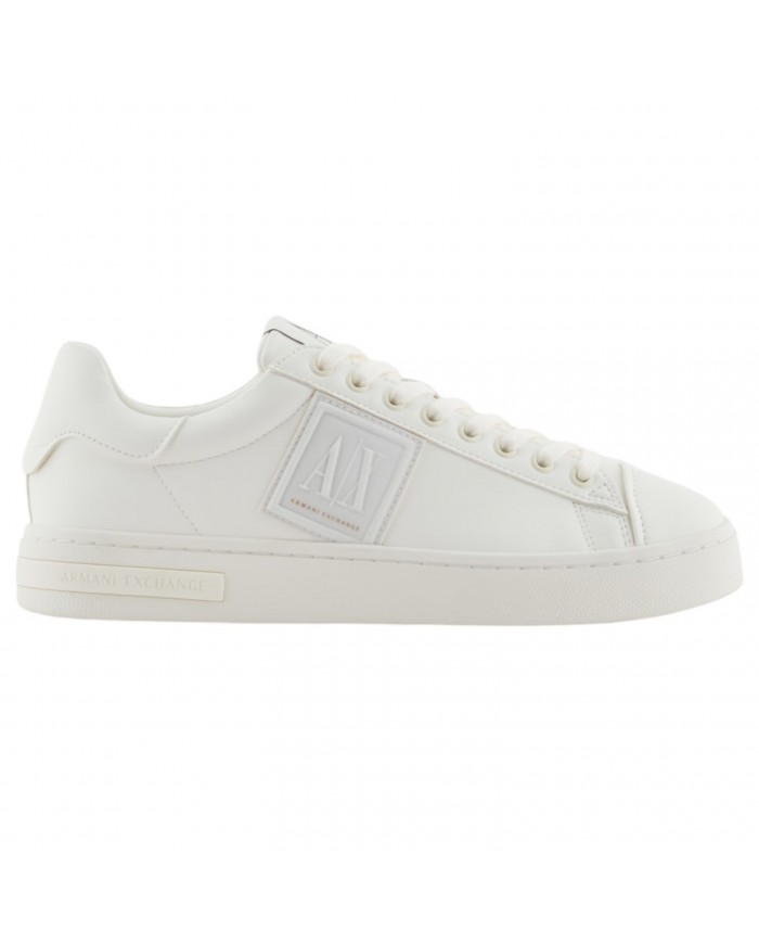 Sneaker Uomo Armani Exchange Patch Logo Leather Off White