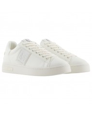 Sneaker Uomo Armani Exchange Patch Logo Leather Off White
