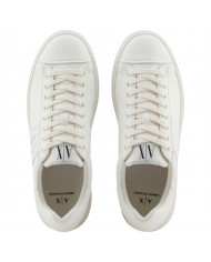 Sneaker Uomo Armani Exchange Patch Logo Leather Off White