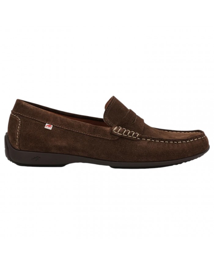 Mocassino Uomo Fluchos Samoa F2207 Suede Afelpado Chocolate