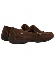 Mocassino Uomo Fluchos Samoa F2207 Suede Afelpado Chocolate