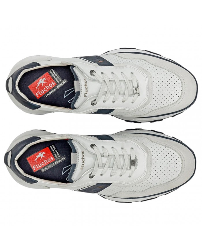 Sneakers Uomo Fluchos Walter F2083 Leather Habana Hielo Oceano