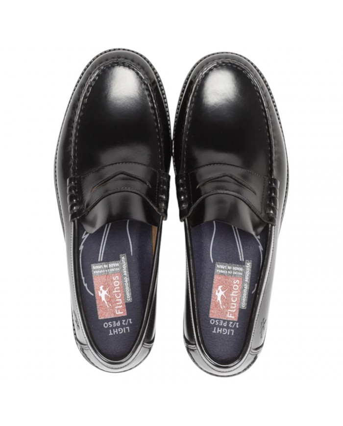 Mocassino Uomo Fluchos Stamford F0047 Leather Florentick Negro