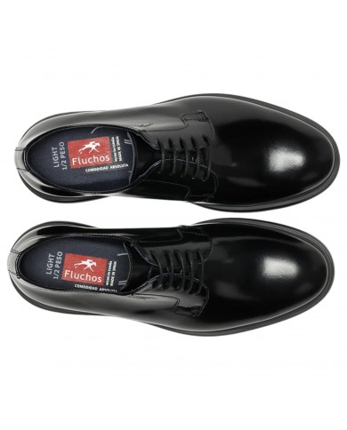 Stringata Uomo Fluchos Belgas F0631 Leather Florentick Negro