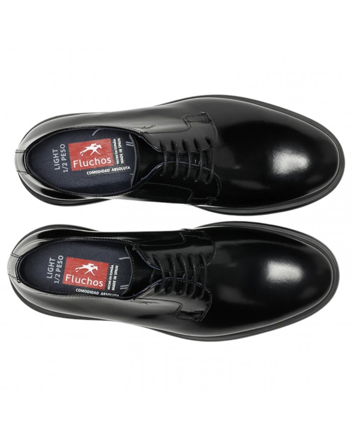 Stringata Uomo Fluchos Belgas F0631 Leather Florentick Negro