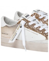 Sneaker Donna Crime London Sk8 Deluxe Heel Suede Leather Platinum Glam