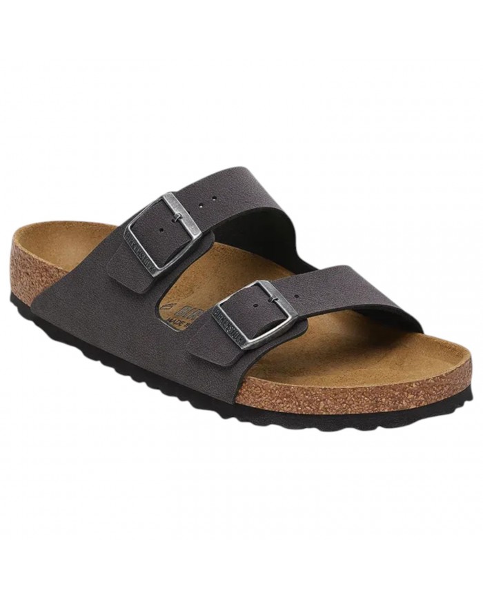 Sandalo Uomo Birkenstock Unisex Arizona BS Birkibuc Velvet Grey