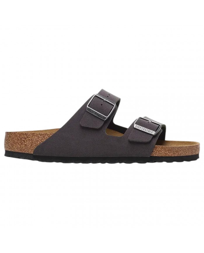 Sandalo Uomo Birkenstock Unisex Arizona BS Birkibuc Velvet Grey