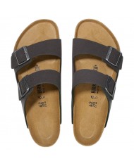 Sandalo Uomo Birkenstock Unisex Arizona BS Birkibuc Velvet Grey
