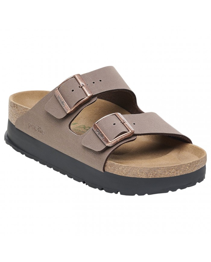 Sandalo Donna Birkenstock Papillio  Arizona Pap Flex Plarform Mocca