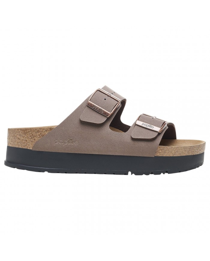 Sandalo Donna Birkenstock Papillio  Arizona Pap Flex Plarform Mocca