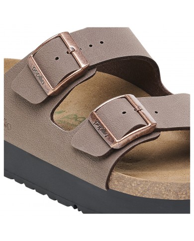 Sandalo Donna Birkenstock Papillio  Arizona Pap Flex Plarform Mocca