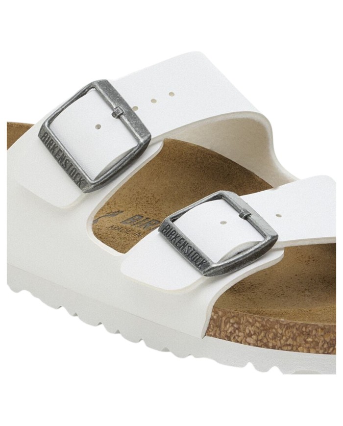 Sandalo Donna Birkenstock Unisex Uomo Arizona Birko Flor White