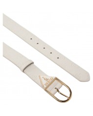Cintura Donna Guess Cresidia 4G Logo Peony Leather Off White